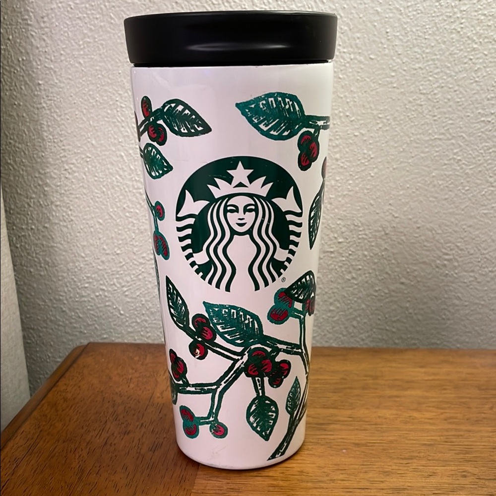 STARBUCKS Insulated Double Wall Stainless Steel Travel Tumbler Mug 2016 Holiday